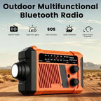 Emergency NOAA Weather Alert Radio, Hand Crank Solar USB Charged AM FM Radio, Portable Emergency Radio with LED