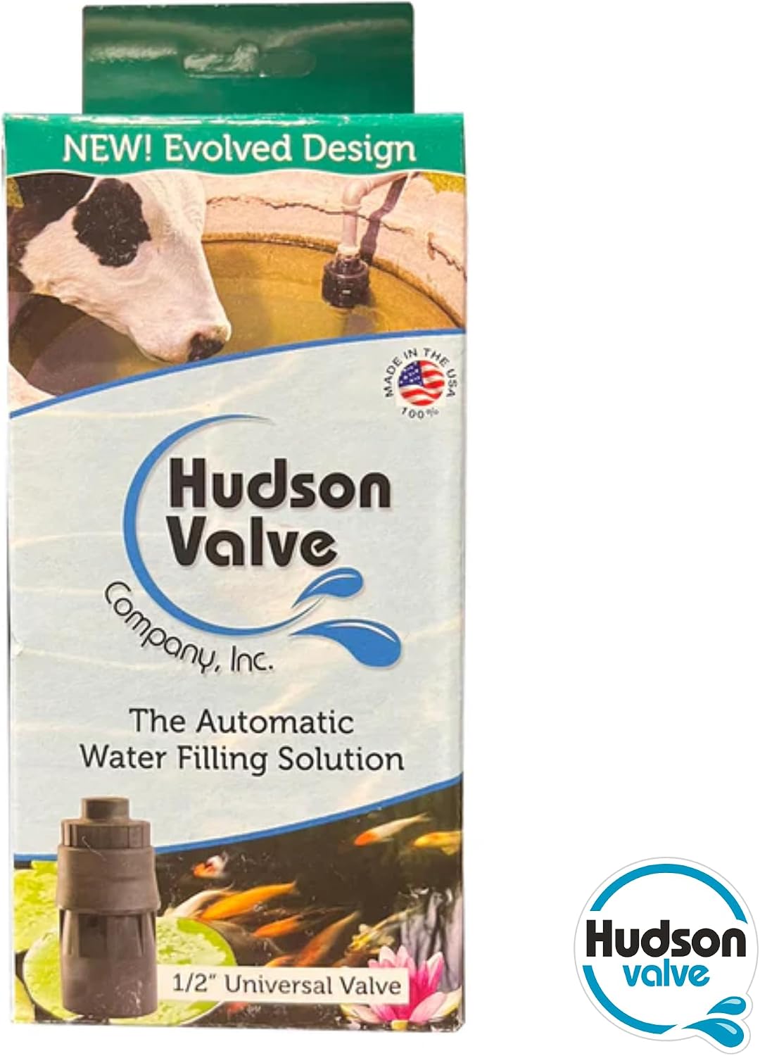 Hudson Valve 1/2" Self-Contained Automatic Water Float Valve VSG | Use for Pond Auto Fill, Livestock Tanks, Fountains, Troughs, Swimming Pools and More | Water Tank Float Valve
