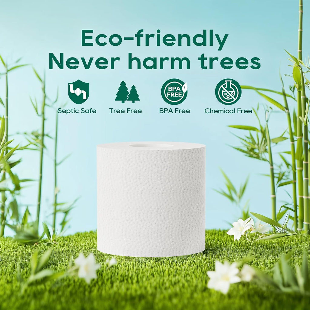 Bamboo Toilet Paper 3 Ply, 96 Rolls, 360 Sheets Per Roll, White