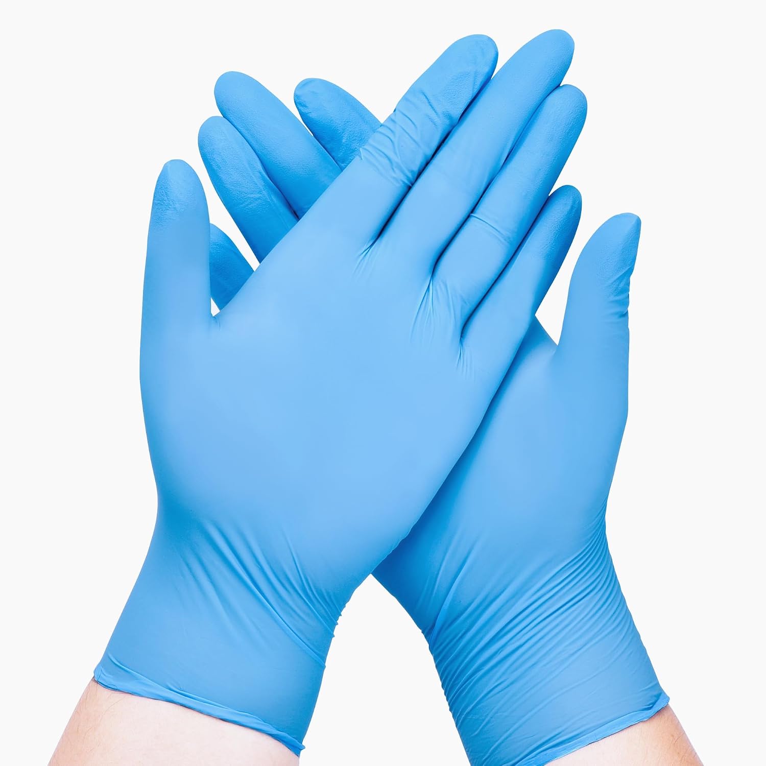 Disposable Nitrile Exam Gloves, Blue, Latex Free, Medical Gloves for Cleaning, Food-Safe, Powder Free, Non-Sterile