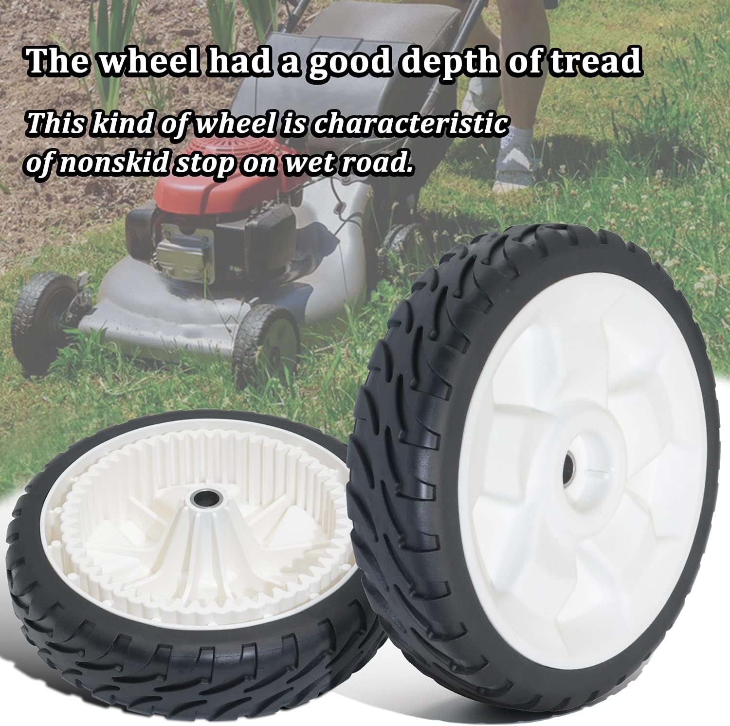 119-0311 Lawn Mower Wheels 2 Pcs 8" Push Mower Front Drive Wheels Replace for Toro 119-0311 20330 20339 20350 20370