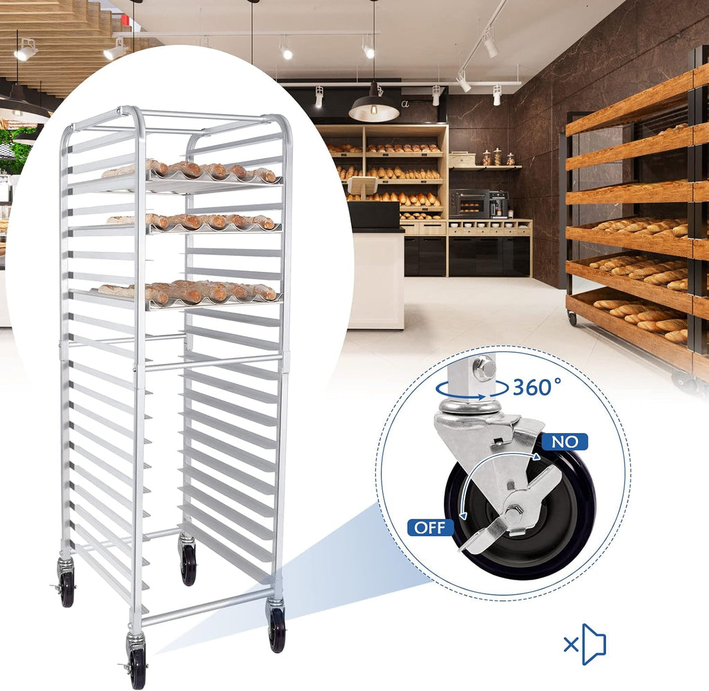 HARDURA 20 Tier Bun Pan Rack, 20"x26"x69"H