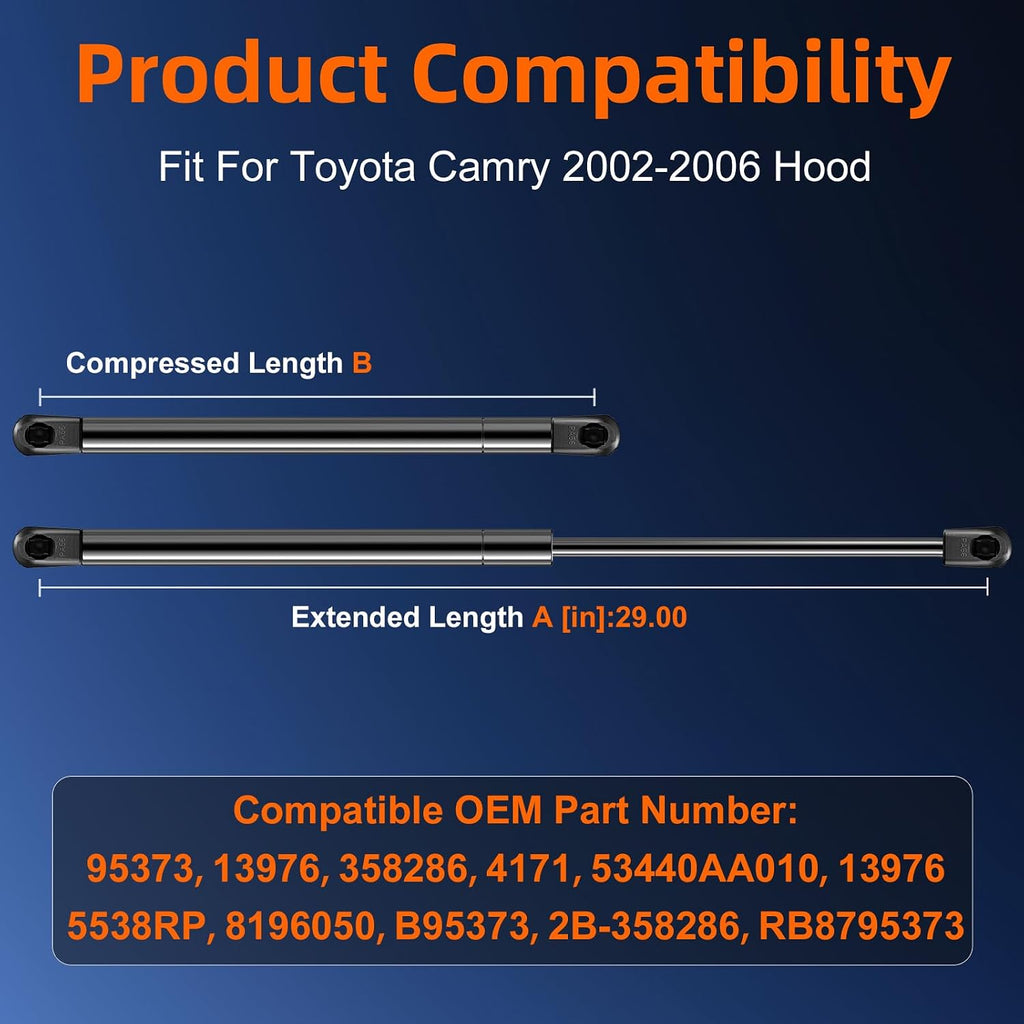 Front Hood Strut Shock for 2002-2006 Toyota Camry