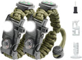 20 in 1 Survival Paracord Bracelet Adjustable Gear Kit with SOS LED Light, Fire Starter, Bigger Compass, Survival