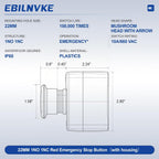 Emergency Stop Push Button Switch, 1NO 1NC 660V 10A 1 Pack