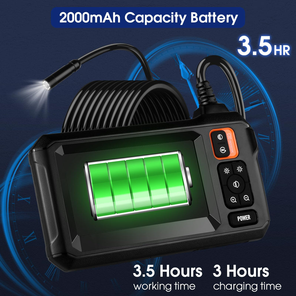 Endoscope Camera with Light,1080P Borescope with 32.8FT Cable, Single Lens