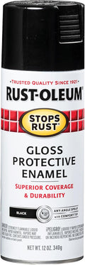 7779830 Stops Rust Spray Paint, 12 oz, Gloss Black