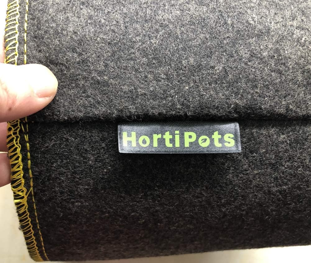Fabric Pots 1 Gallon Non So Floppy Air Pruning Cloth Grow Bags Black Gray (Pack of 6)