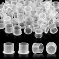 250Pcs Tattoo Ink Caps with Base #20mm X-Large, Clear Disposable Ink Cups for Permanent Makeup, Extra Wide