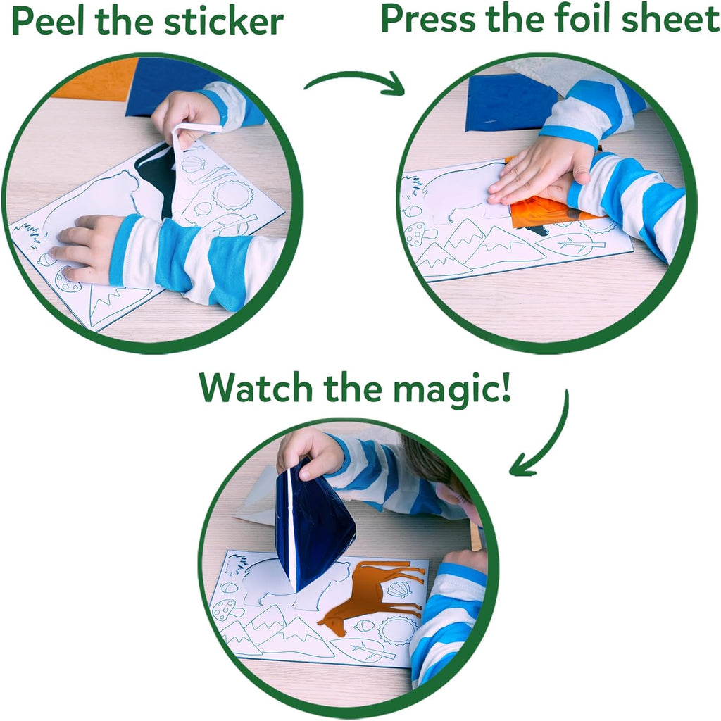 Foil Fun - Animals, No Mess Art for Kids, Travel Toys, Craft Kits, DIY Creative Activity, Screen-Free Entertainment