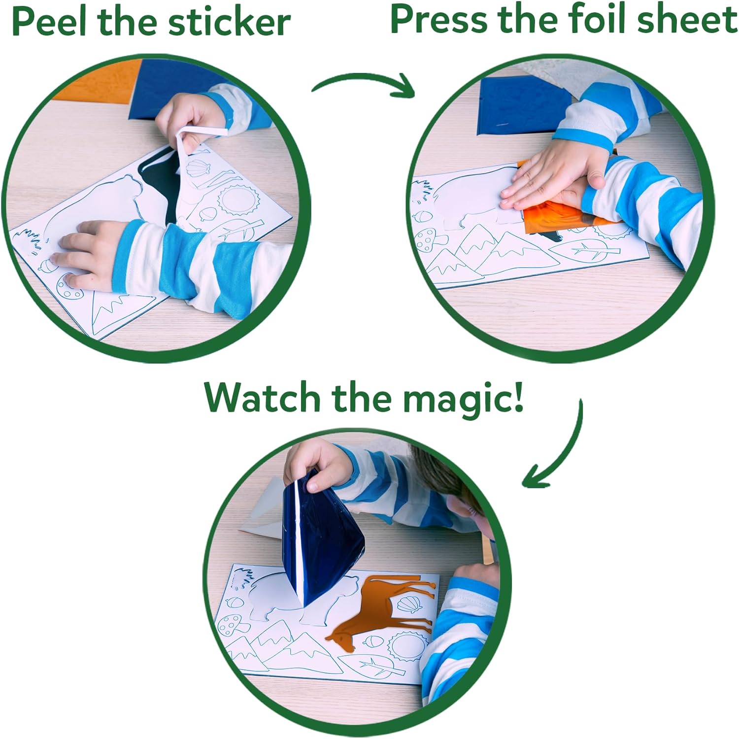 Foil Fun - Animals, No Mess Art for Kids, Travel Toys, Craft Kits, DIY Creative Activity, Screen-Free Entertainment