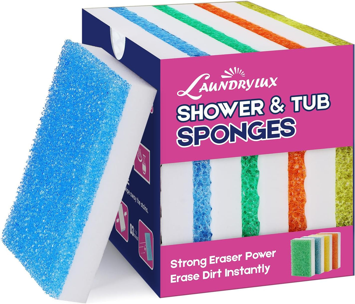 Magic Sponge Erasers for Shower & Tub, 8 Pack Melamine Sponges