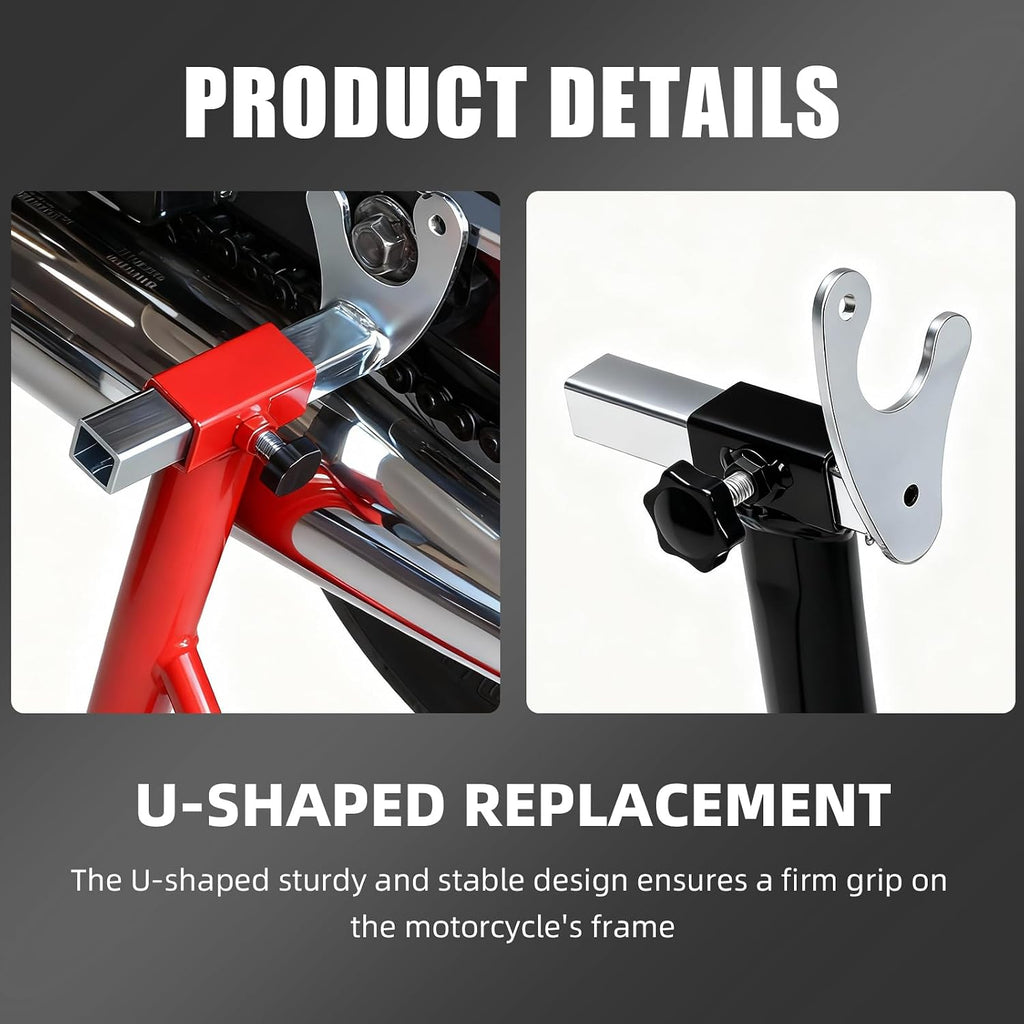 Motorcycle Lift Attachments U and L Shape Fork Swingarm Spool Stand