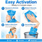 Breakable Ice Packs - Disposable Instant Cold Packs (24 Count)