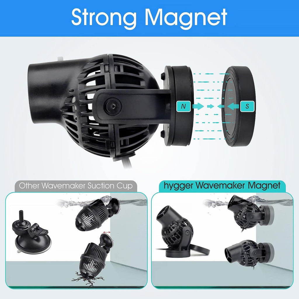 Aquarium Wave Maker Circulation Pump, 1320 GPH Ultra-silence Fish Tank Powerhead with Strong Magnet Suction Base for