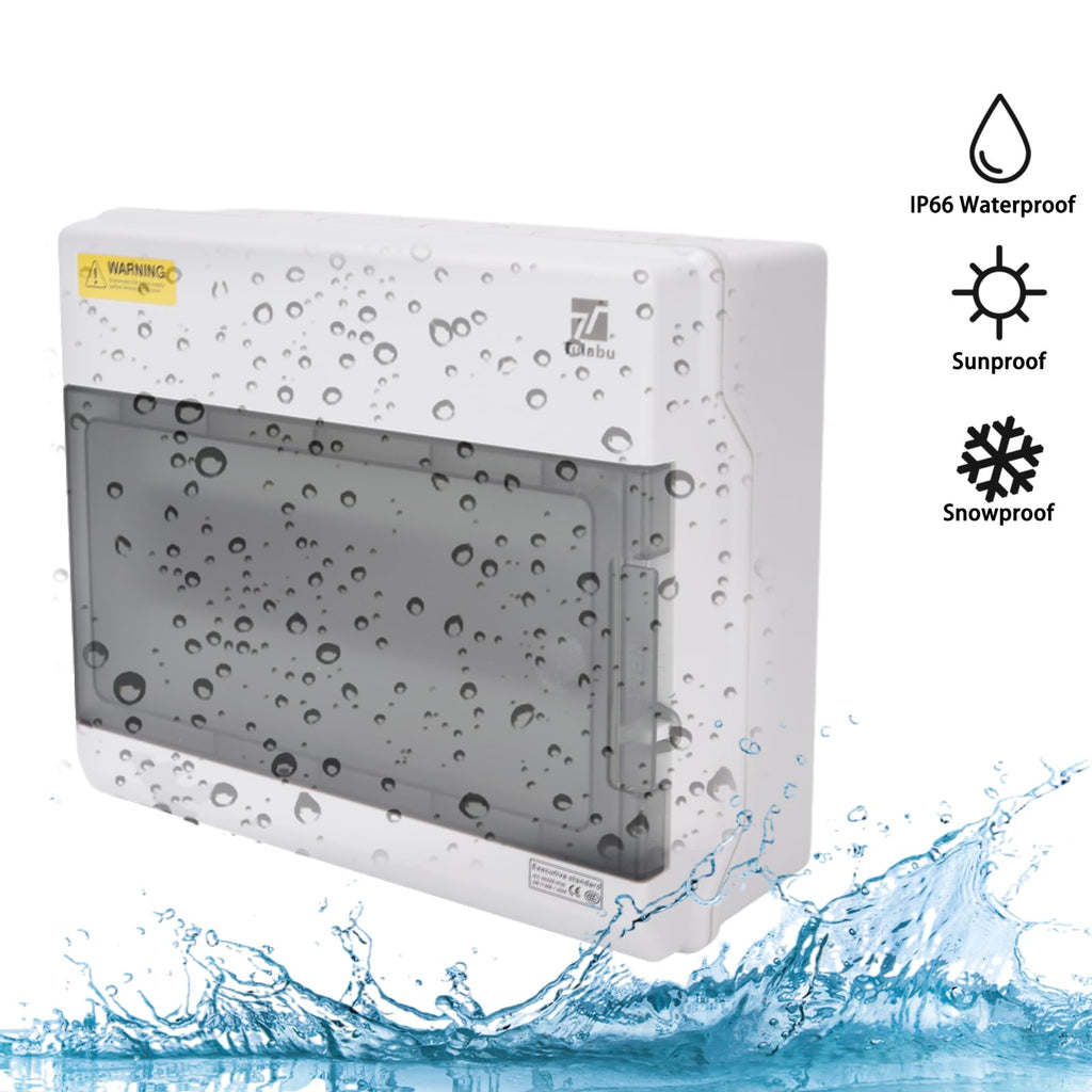 Tulabu 12 Way Waterproof Breaker Box for Indoor/Outdoor Settings