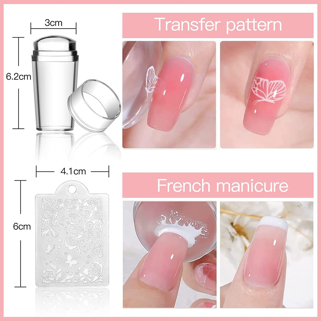 Nail Stamping Kit, 10Pcs Nail Stamping Plate, 8Pcs Stamping Gel