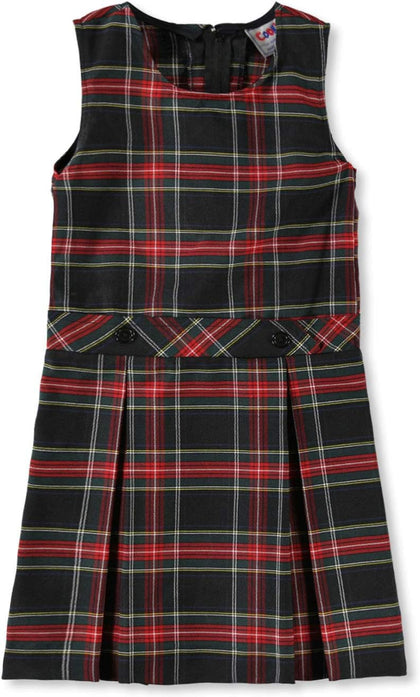 Cookies' Brand Big Girls' Bib Front Jumper Color: Black/red/White/Gold *Plaid #63* Size: 16