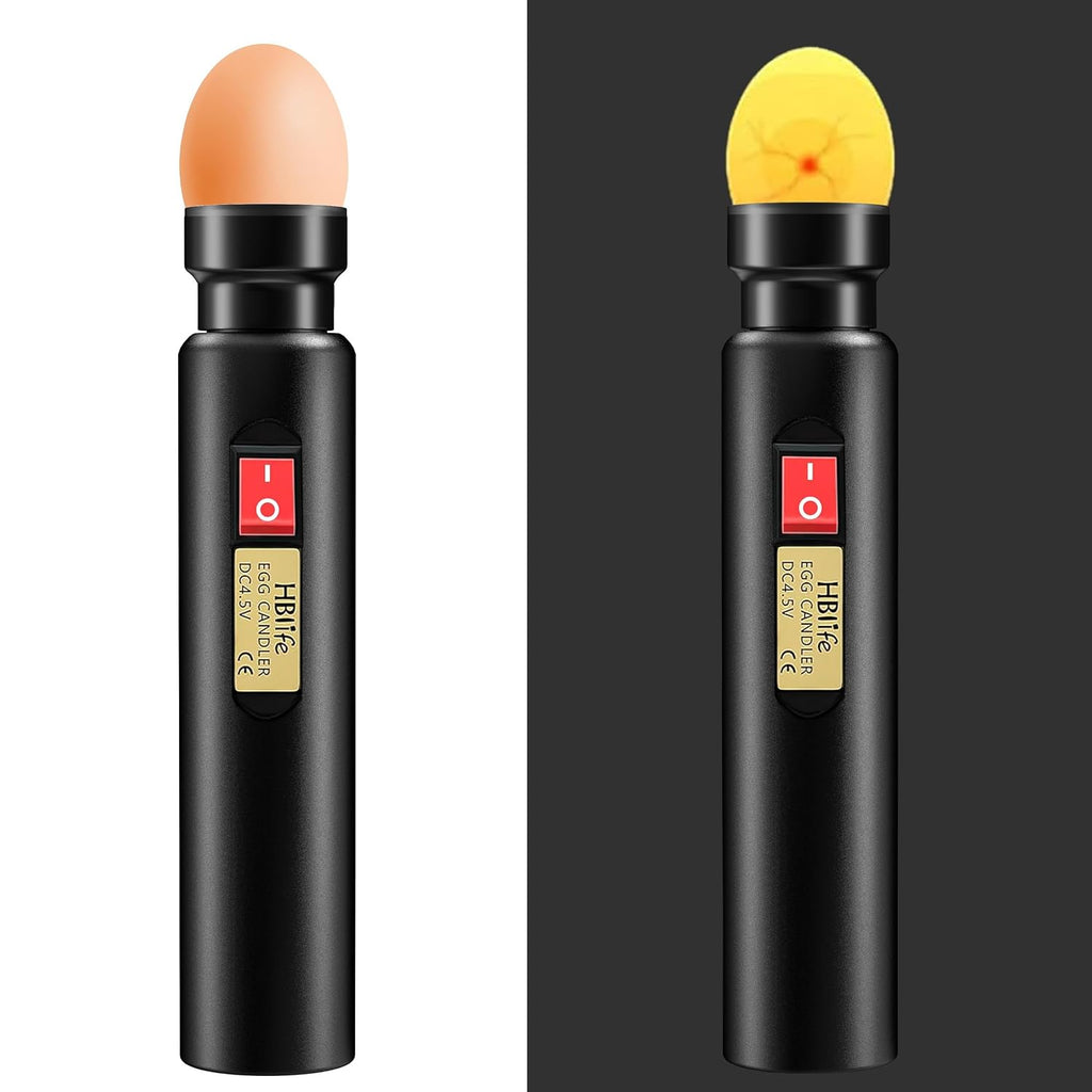 Egg Candler Wireless Rechargeable LED Bright Cool Light, Egg Candler Tester for Monitoring Eggs Development with 2