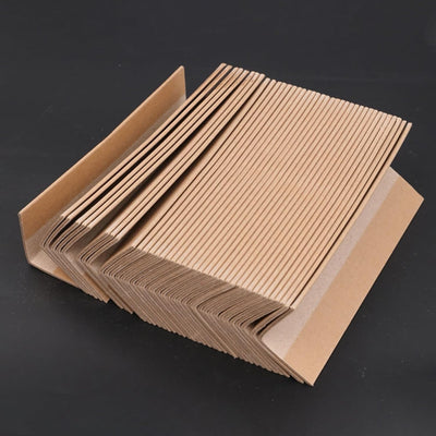 1m Long Kraft Cartons Edge Protectors, L-Board Reinforced Pallet Edge Protectors Shipping Packaging Cardboard Corner