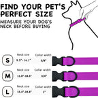 Waterproof Dog Collar Durable and Easy to Clean Rubber Dog Collars Odor-Proof Fits Small Medium Large Dogs (Rose