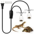 Reptile Ceramic Heat Lamp Socket, 300W E26, Dual Switch