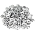 HELIFOUNER 100 Pieces 1/4”-20 Flange Nuts, Serrated Flange Hex Lock Nuts Assortment Kit, 304 Stainless Steel (18-8), Bright Finish, Coarse Thread