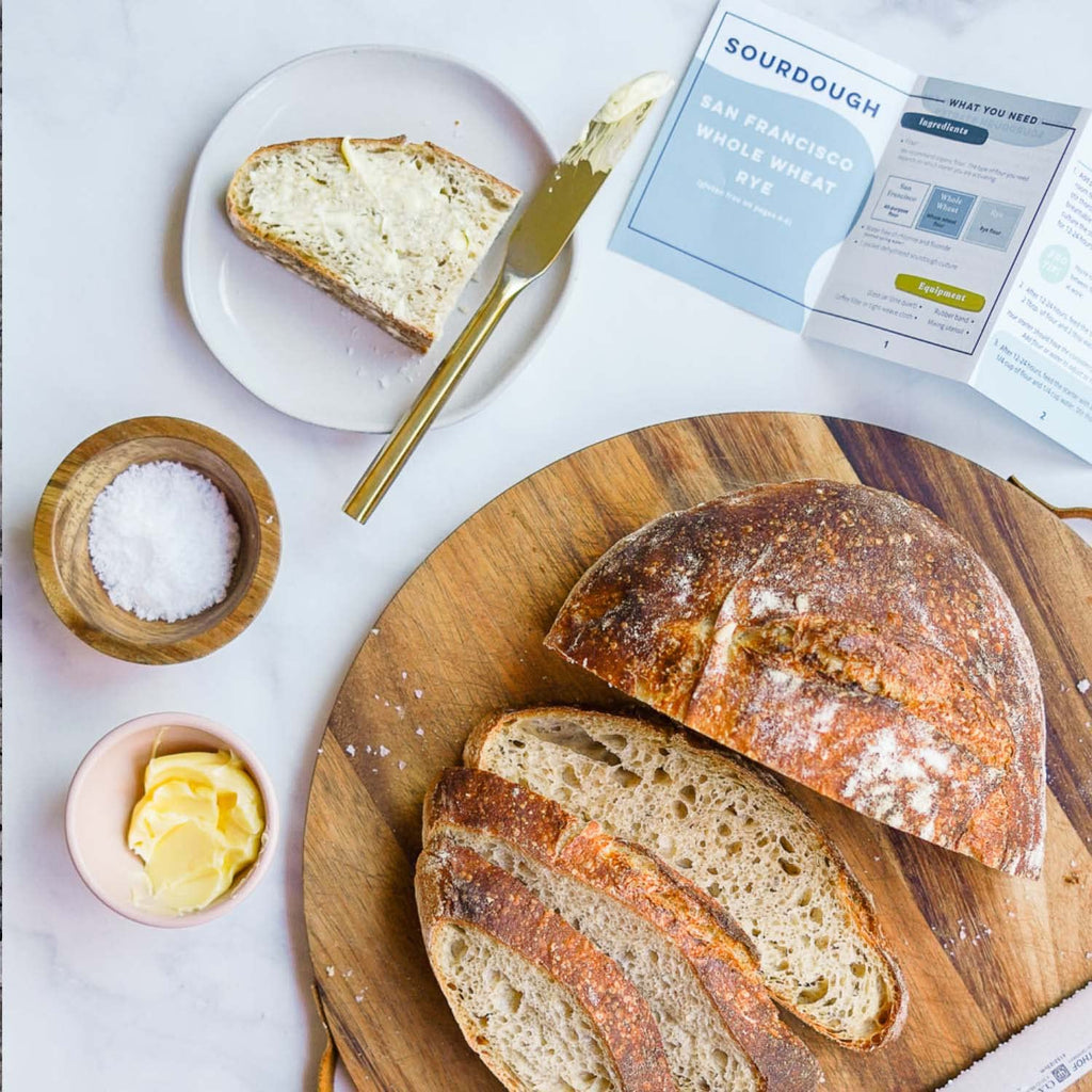 Artisan Bread Making Kit | 5 Piece DIY Kit Includes San Francisco Sourdough Starter, Baker's Scale, Bread Lame, Dough