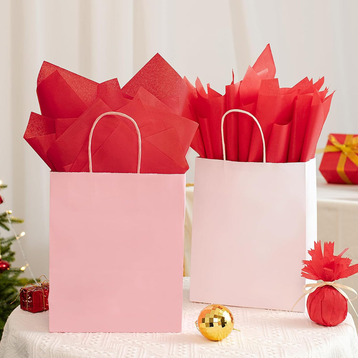 Red Tissue Paper for Gift Bags, 480 Sheets 15x20 Red Wrapping