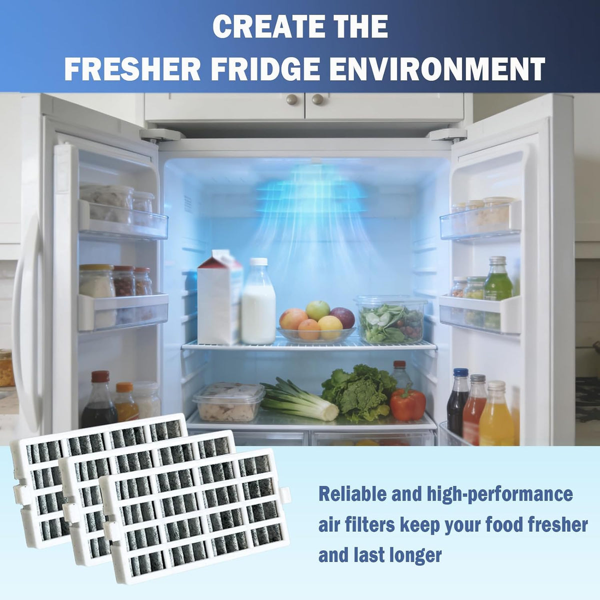 Refrigerator Air Filter Fit for KRFF577KPS03, KRFF577KPS01, KRFF577KBS01