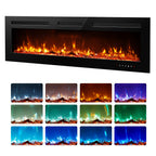 60 Inch Electric Fireplace Recessed Wall Mounted