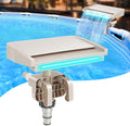 LED Pool Fountain Waterfall for Above Ground Pools, 7 Different Lighting Colors, Smooth Flowing Pool Waterfall