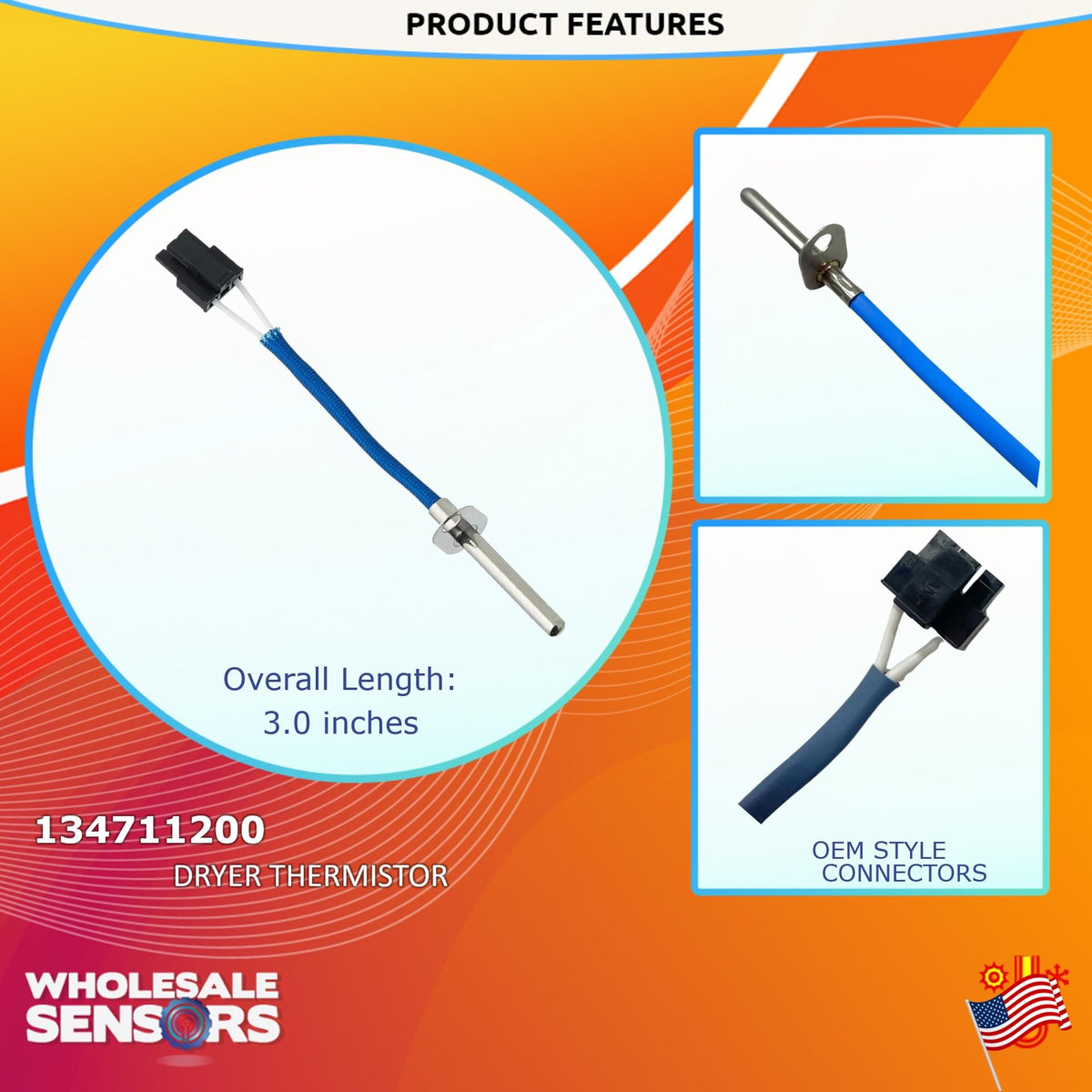 134711200 Dryer Replacement Thermistor 12 Month Warranty