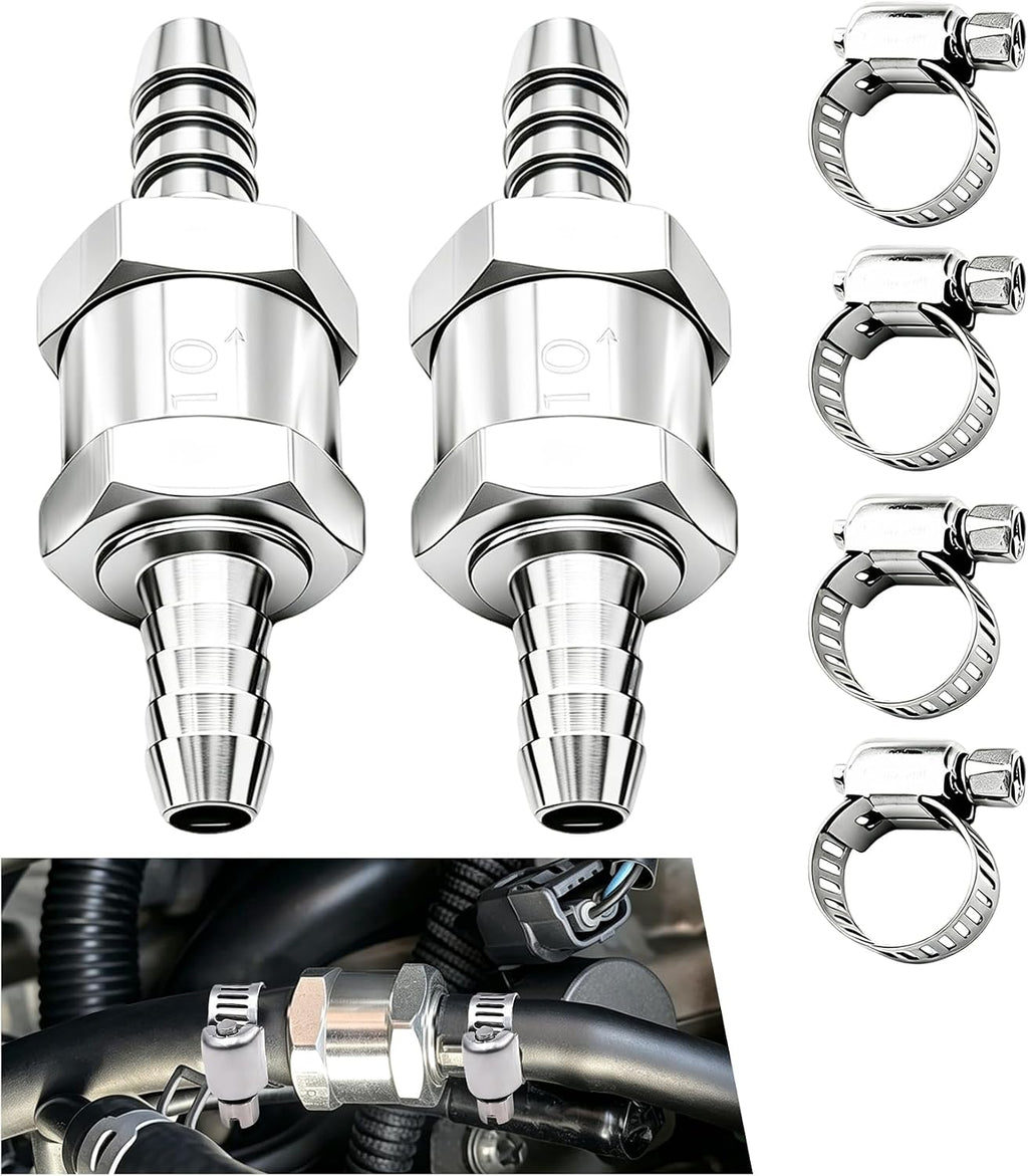 Fuel Check Valve, 25/64"10mm Aluminum Alloy Control Accessory, 1SET