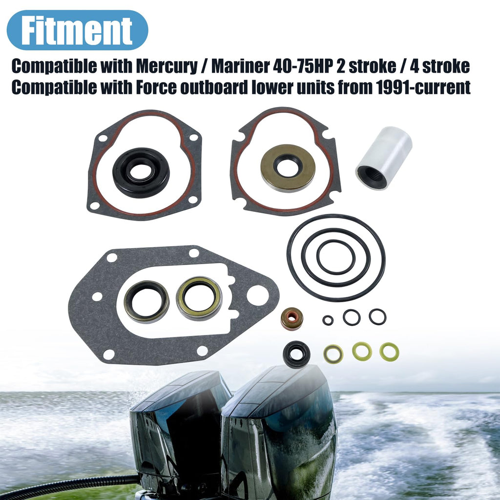 26-814669A2 Gearcase Seal Kit Compatible with Mercury Mariner Force
