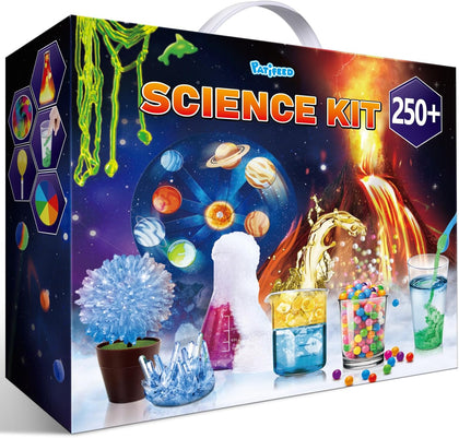 250 Experiment Science Kit for Kids t S.T.E.M Toys | Erupting Volcano, Planet Projects, Bouncy Ball, Scientist Set