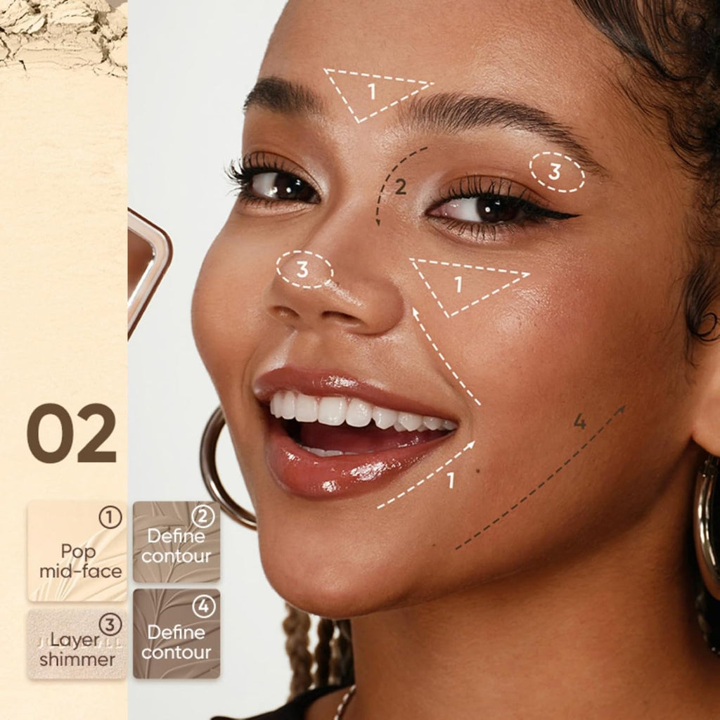 Contour Palette Highlighter Makeup Korean Makeup (02 Tree)