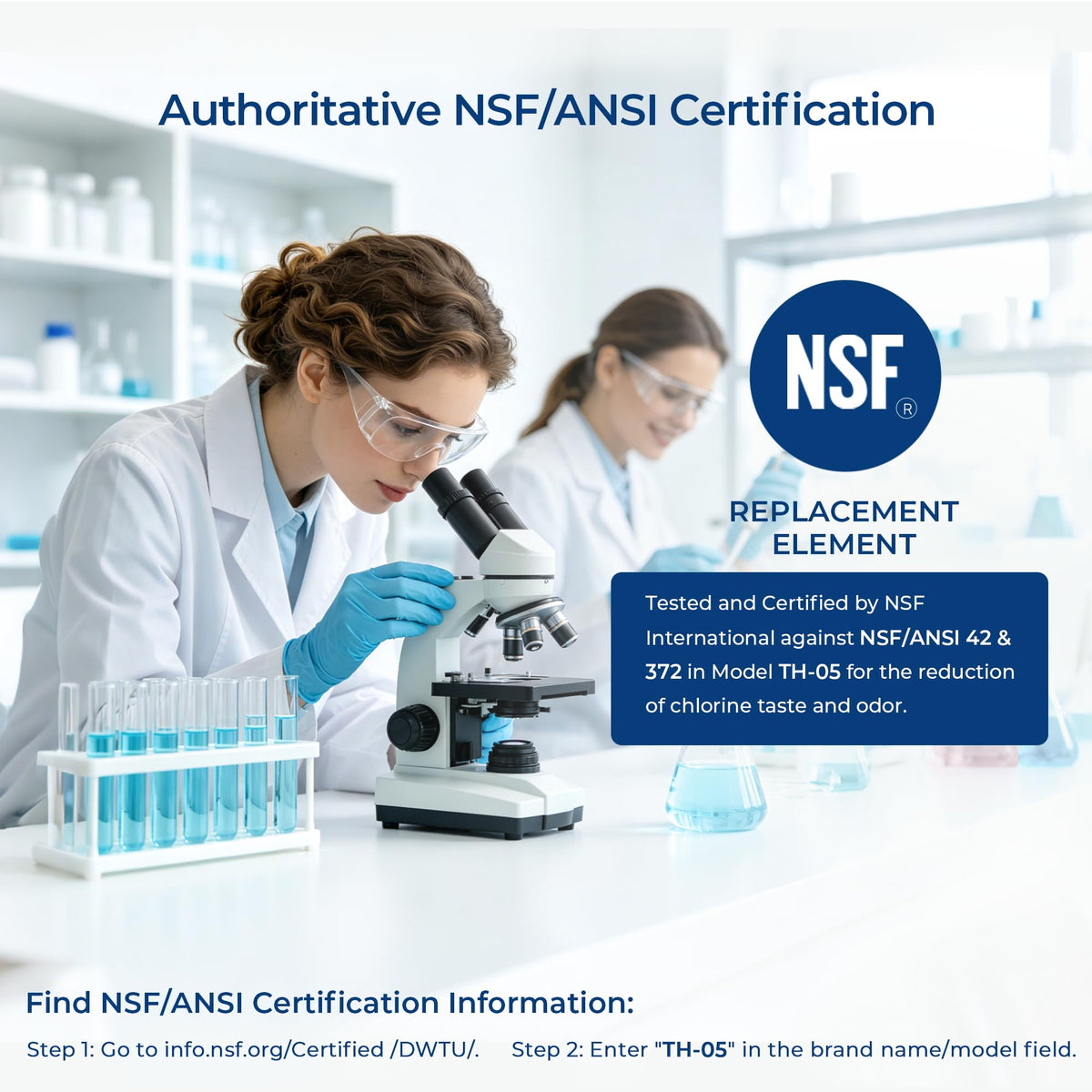 TEEHAY KAD1RXD1 Water Filter Replacement, Blue, 3 Pack
