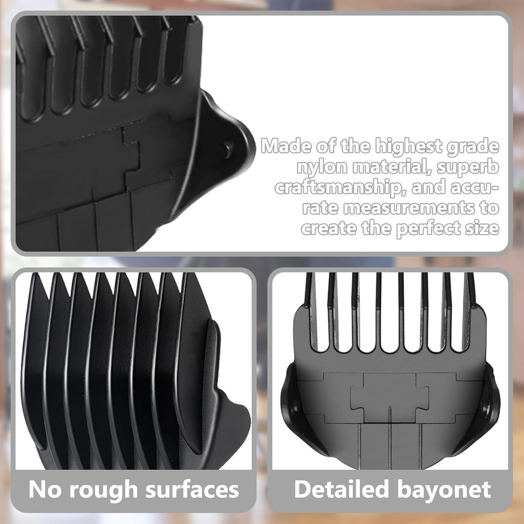 Hair Clipper Guards Guides 8pcs 0.02inch to 0.5Inch(0.5mm-12mm) Fits For Manspot Body Trimmer,Meridian Ball Trimmer