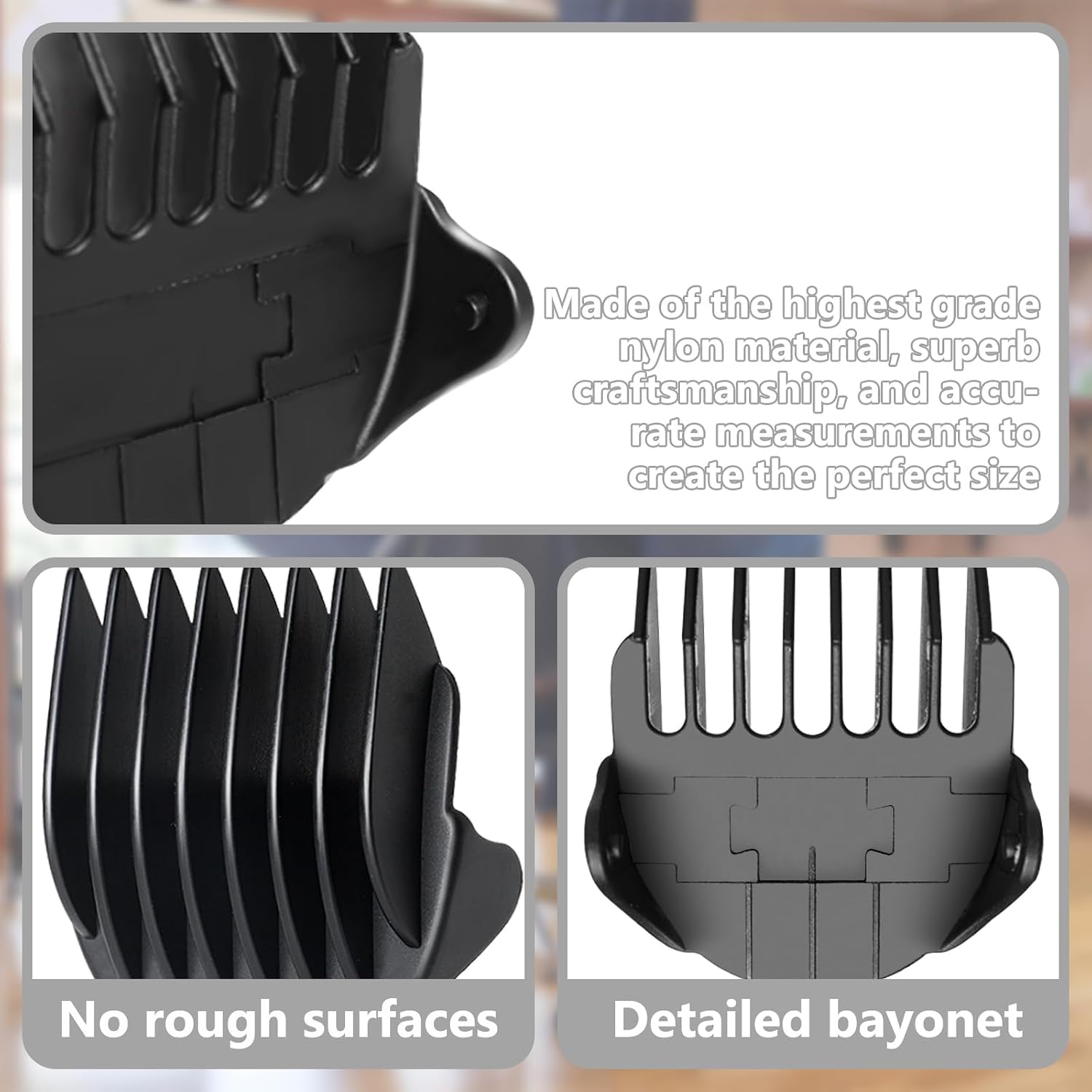 Hair Clipper Guards Guides 8pcs 0.02inch to 0.5Inch(0.5mm-12mm) Fits For Manspot Body Trimmer,Meridian Ball Trimmer