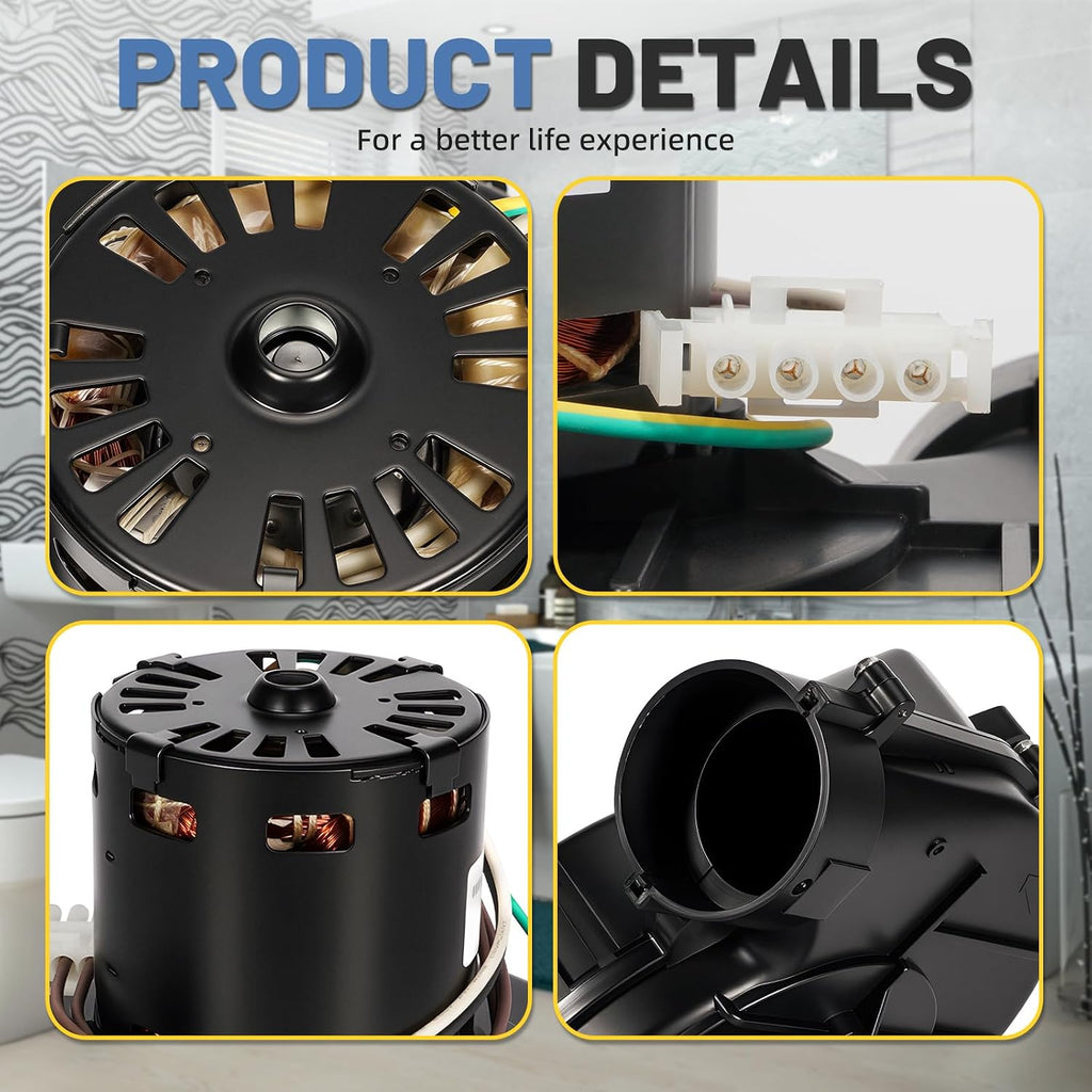 70623861 Furnace Draft Inducer Motor, A136 Fit for Fasco, Rheem, Ruud, WKing, Corsiare, Dayton Exhaust Vent Venter Blower Motor 115V 60HZ 3450RPM - Replace 70625177, 702403301, RGRA-07EMAES