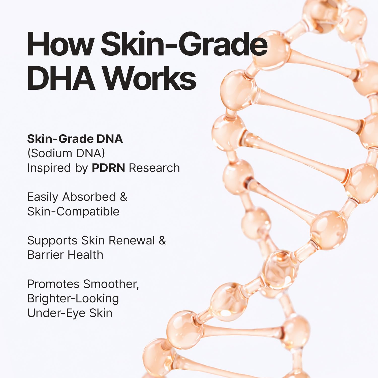 PDRN Under Eye Patches for Dark Circles & Puffiness - Korean Skin Care Hydrogel Eye Mask Salmon DNA, Peptide, Retinol