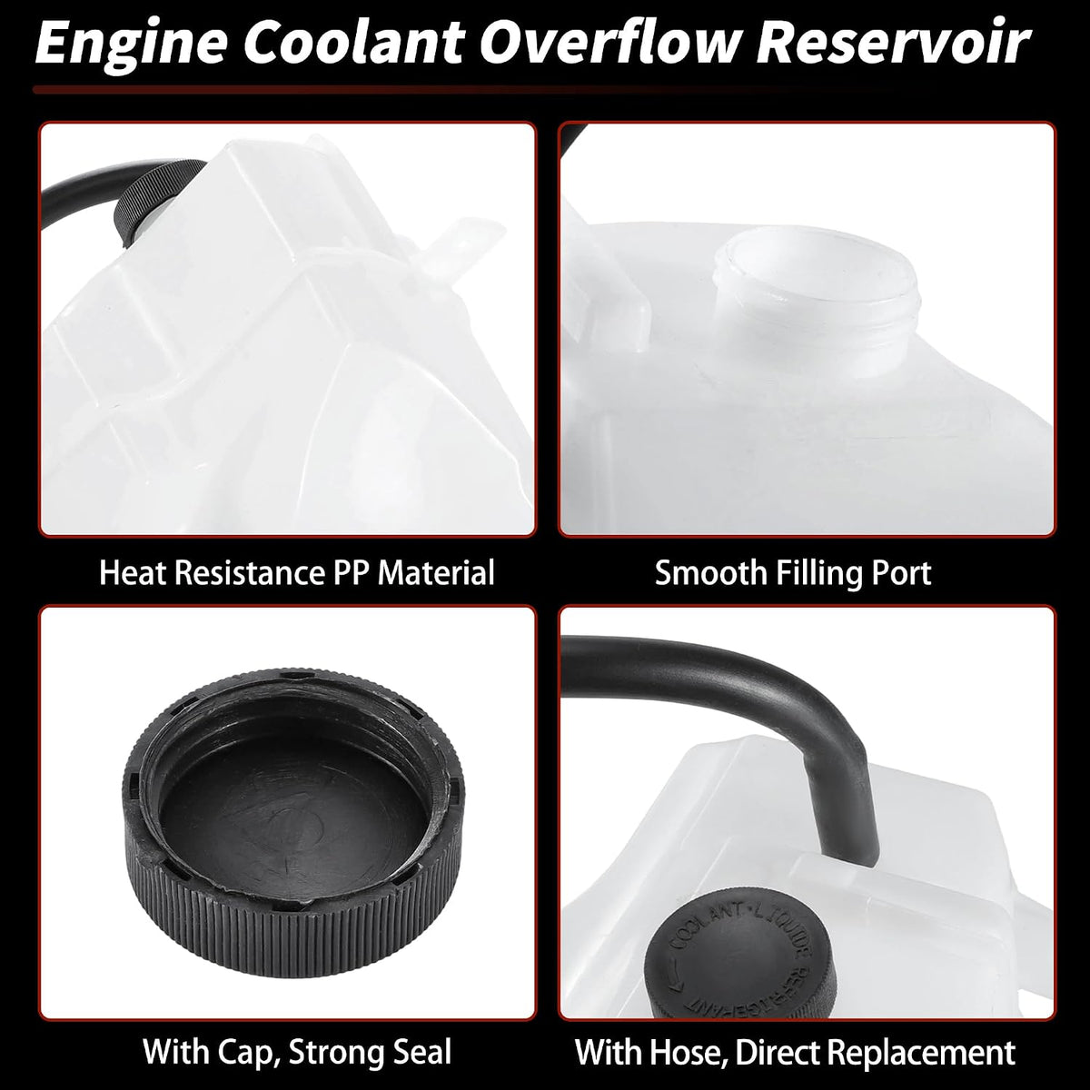 Coolant Expansion Reservoir Tank with Cap Hose for Nissan Altima 2013-2019 for Nissan Maxima 2016-2018 603-780 Engine Radiator Coolant Overflow Reservoir Recovery Tank 217103TA0A