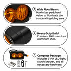 Ebike Headlight for Ridstar Q20 Q20 Lite Q20 Pro + Bracket Amber