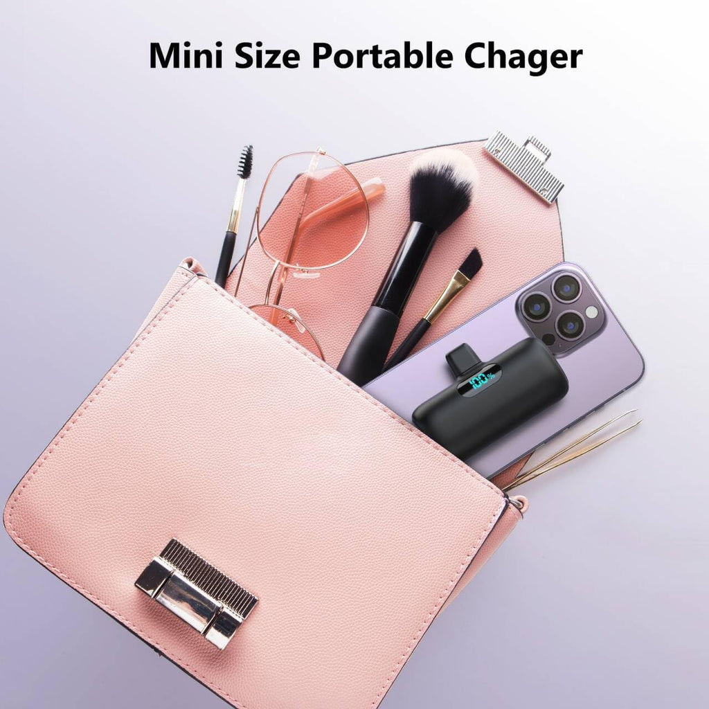 [2-Pack]Portable Charger for iPhone 17/16/15,Mini Power Bank 5000mAh PD USB C Portable Phone Charger,Travel Essential