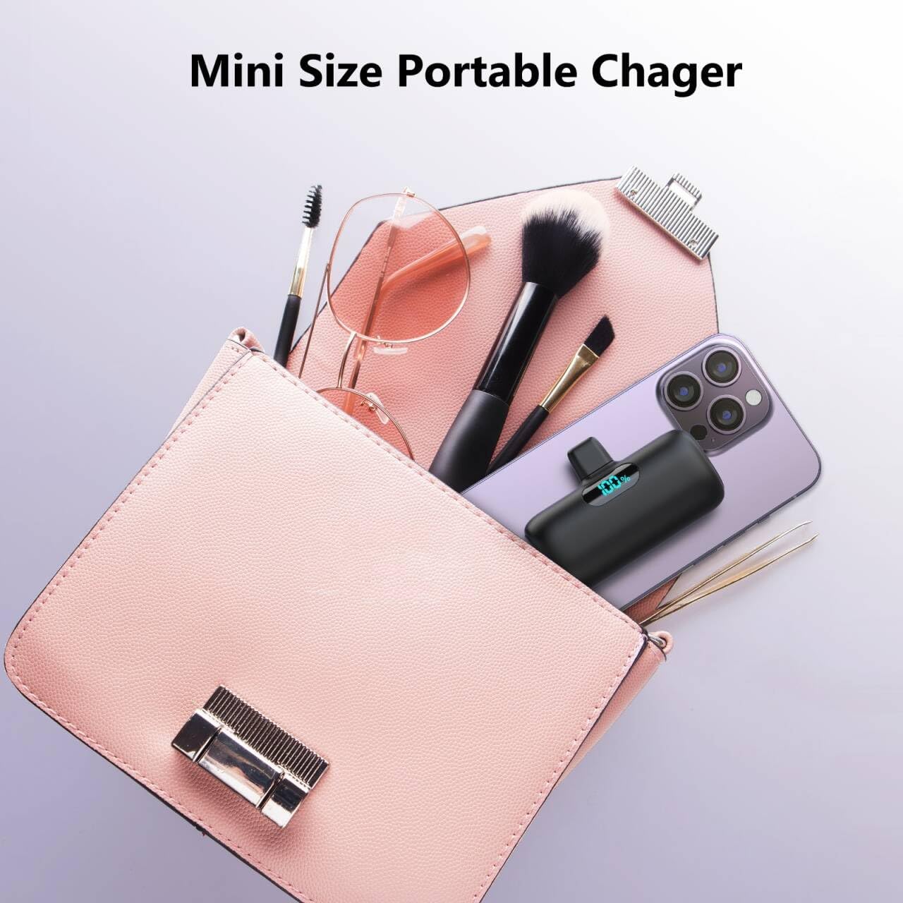 [2-Pack]Portable Charger for iPhone 17/16/15,Mini Power Bank 5000mAh PD USB C Portable Phone Charger,Travel Essential