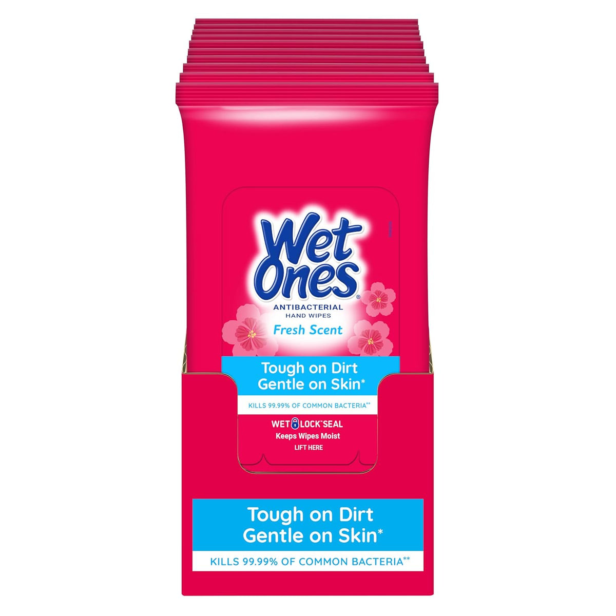 Antibacterial Hand Wipes, Fresh Scent, 20 Wipes (Pack of 10)
