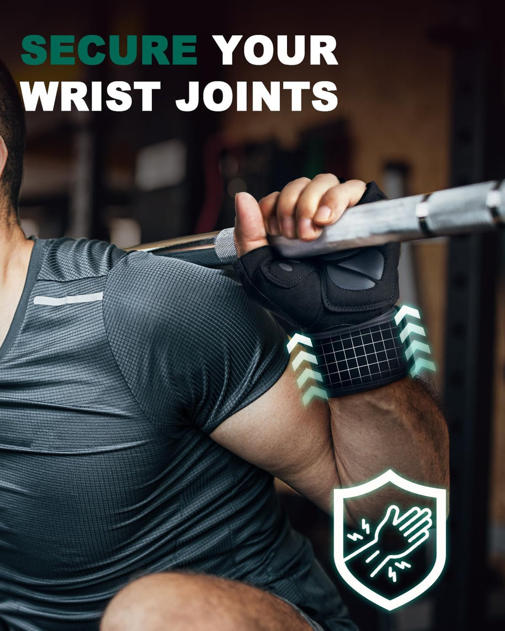 Weight Lifting Gloves for Men, Workout Gloves with Wrist Wrap Support