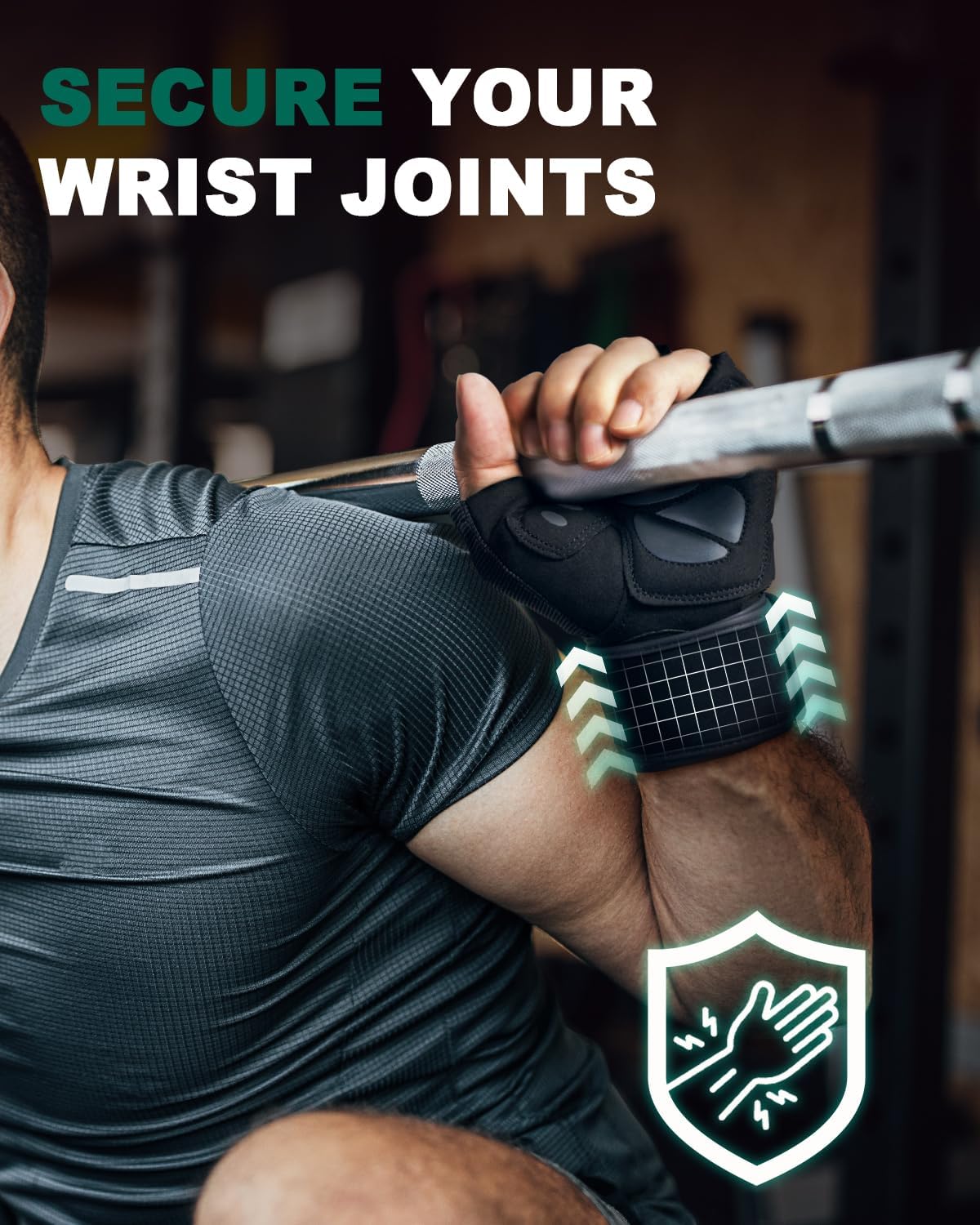 Weight Lifting Gloves for Men, Workout Gloves with Wrist Wrap Support
