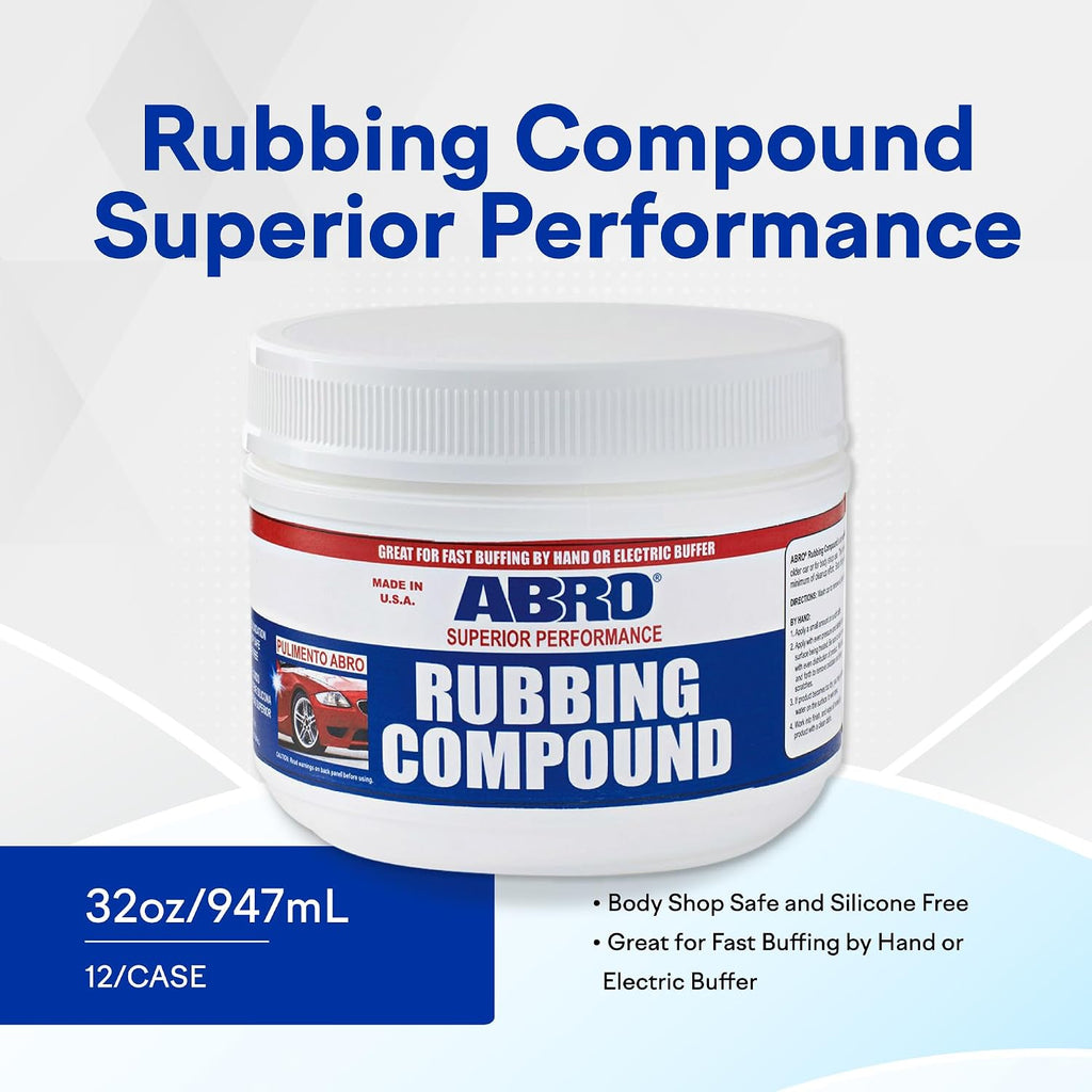 Rubbing Compound 10 oz, Fast-Cut Buffer for Oxidized Paint | Removes swirl marks and oxidation from paint; restores